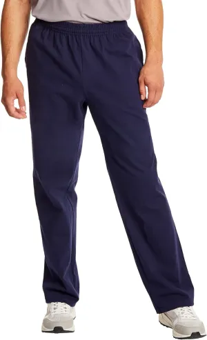 Hanes Essentials Sweatpants, Mens Cotton Jersey Pants with Pockets, 33, Navy, 3X-Large