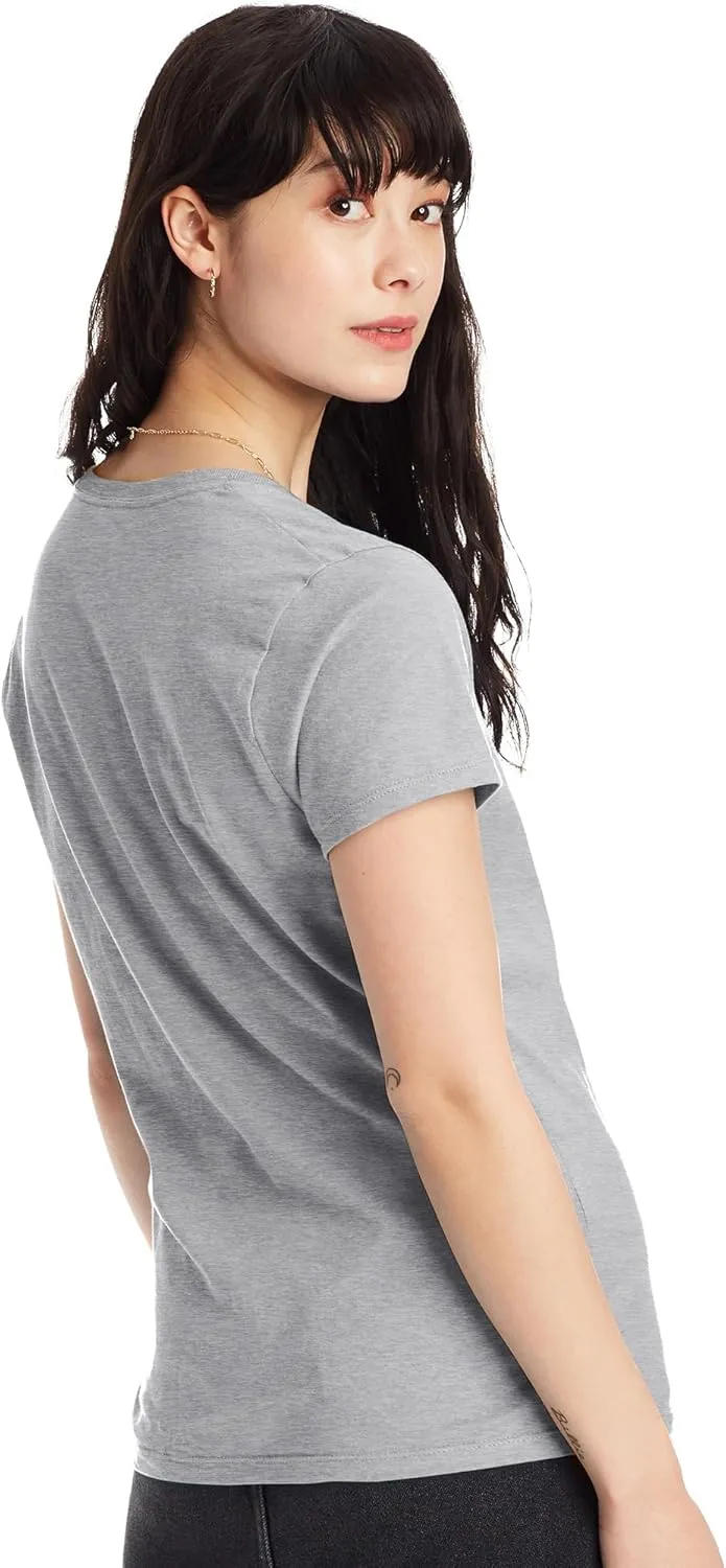 Hanes Perfect-T V-Neck T-Shirt, Cotton Short Sleeve Tee for Women, 1 or 2 Pack