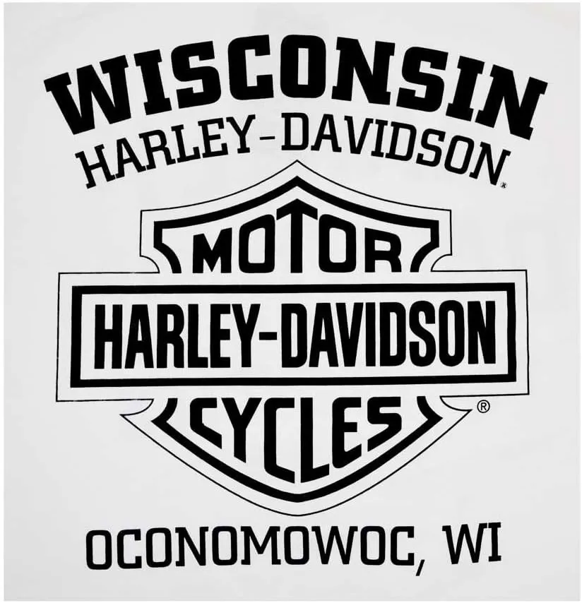 Harley-Davidson Men's Long Sleeve Orange Bar & Shield Black Shirt 30291744
