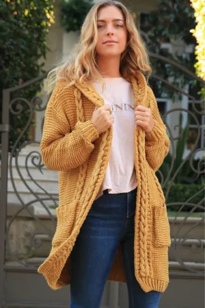 HARMONY KNIT CARDIGAN OCHRE