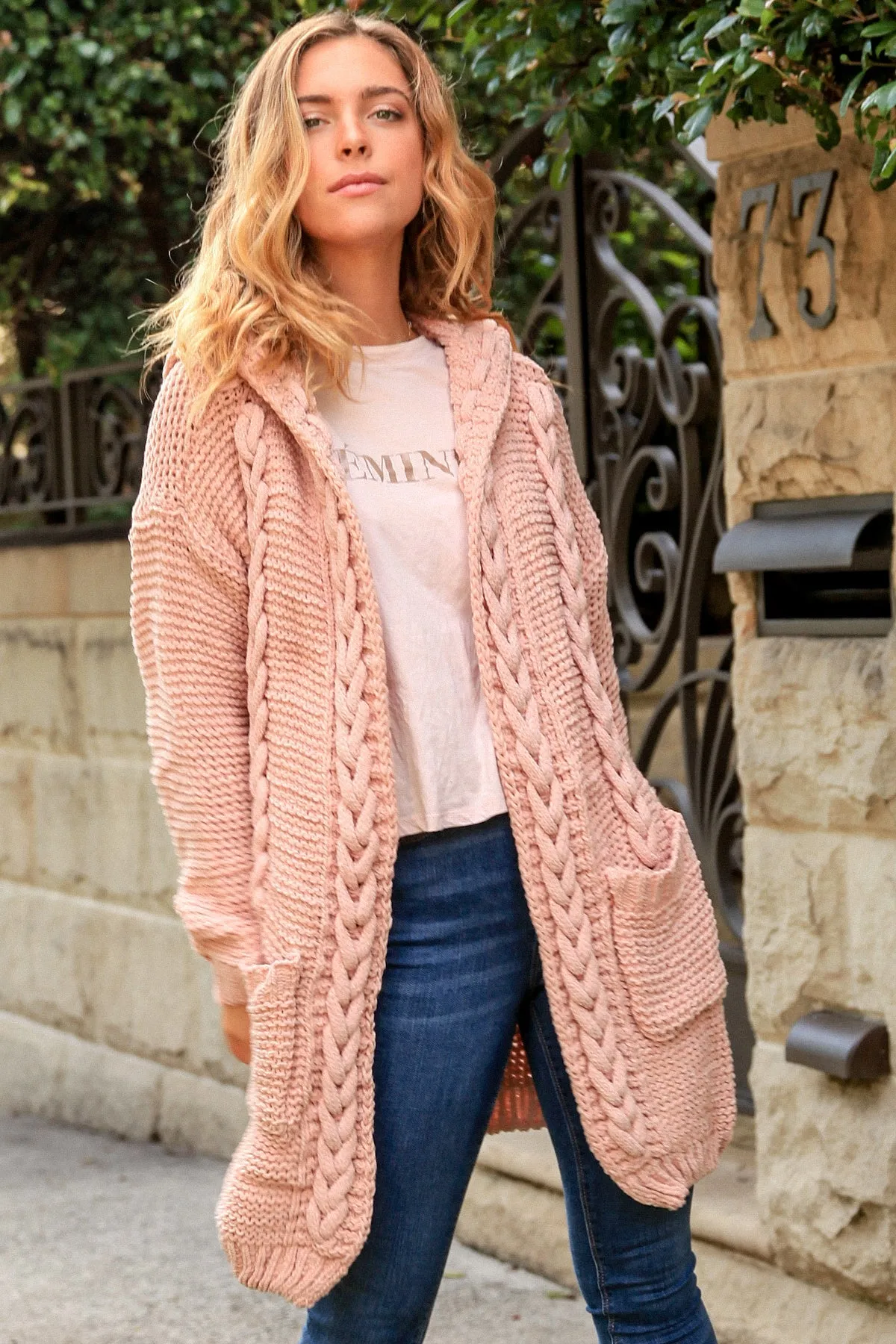 HARMONY KNIT CARDIGAN PINK