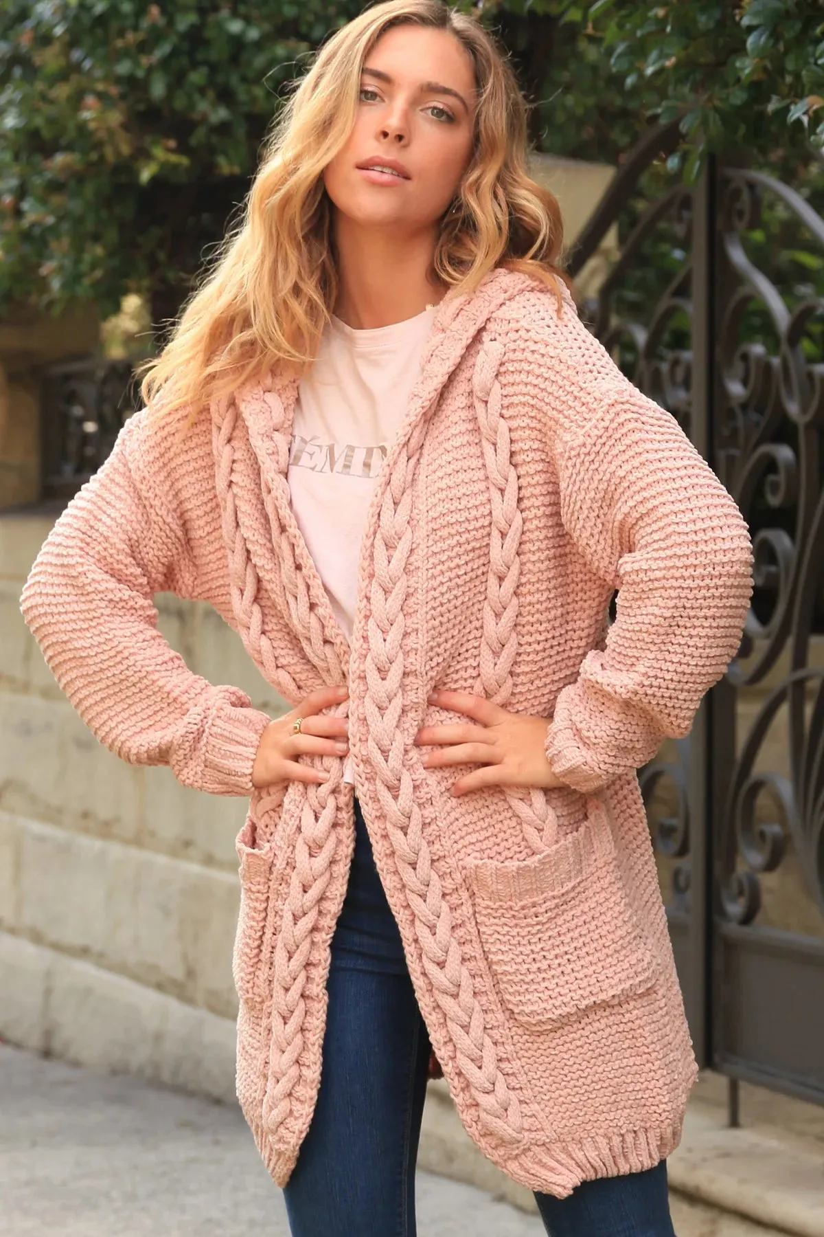 HARMONY KNIT CARDIGAN PINK