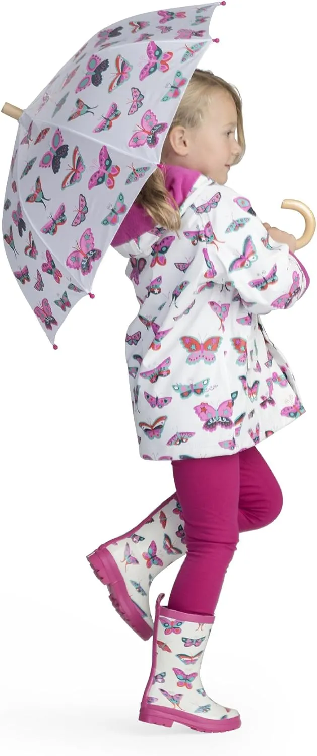 Hatley Girls' Button-up Printed Rain Jacket