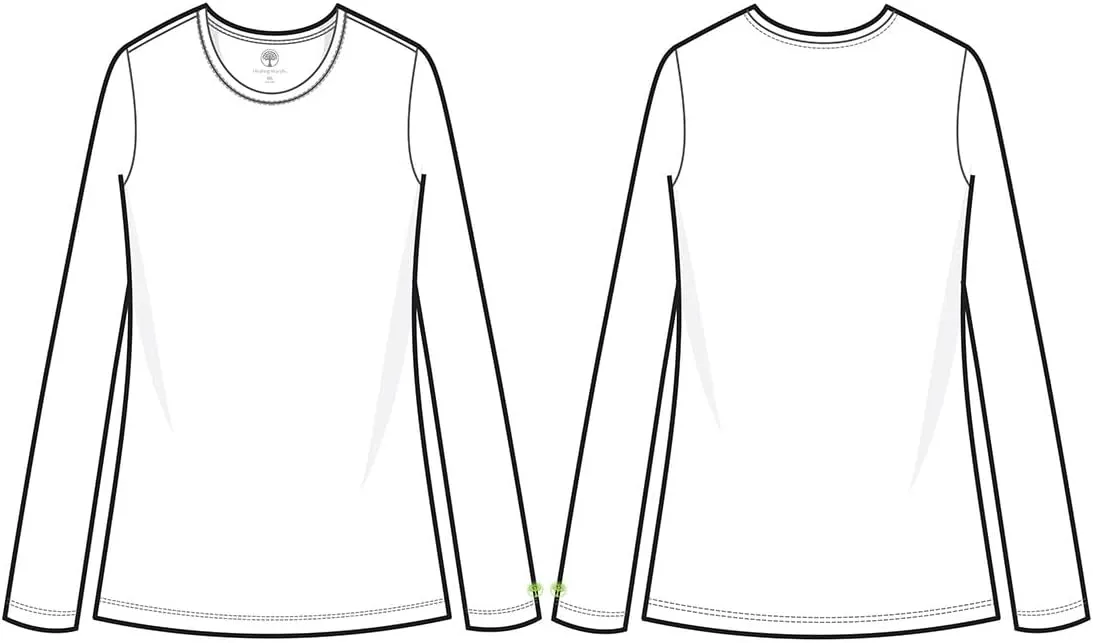 Healing Hands Women's Underscrub Soft Knit Melissa Longsleeve Scrub Tee with Breathable & Easy Care Fabric 5047