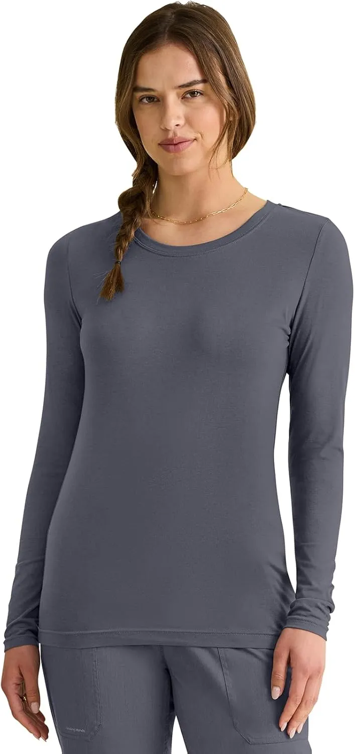 Healing Hands Women's Underscrub Soft Knit Melissa Longsleeve Scrub Tee with Breathable & Easy Care Fabric 5047