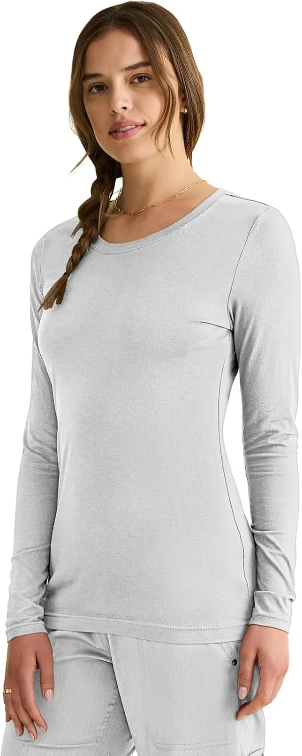 Healing Hands Women's Underscrub Soft Knit Melissa Longsleeve Scrub Tee with Breathable & Easy Care Fabric 5047