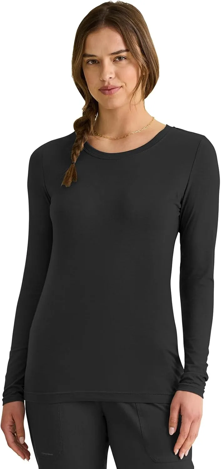 Healing Hands Women's Underscrub Soft Knit Melissa Longsleeve Scrub Tee with Breathable & Easy Care Fabric 5047