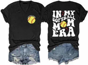 in My Softball Mom Era Shirt Softball Mom Shirt Fun Graphic Tee Shirt