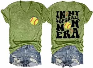 in My Softball Mom Era Shirt Softball Mom Shirt Fun Graphic Tee Shirt