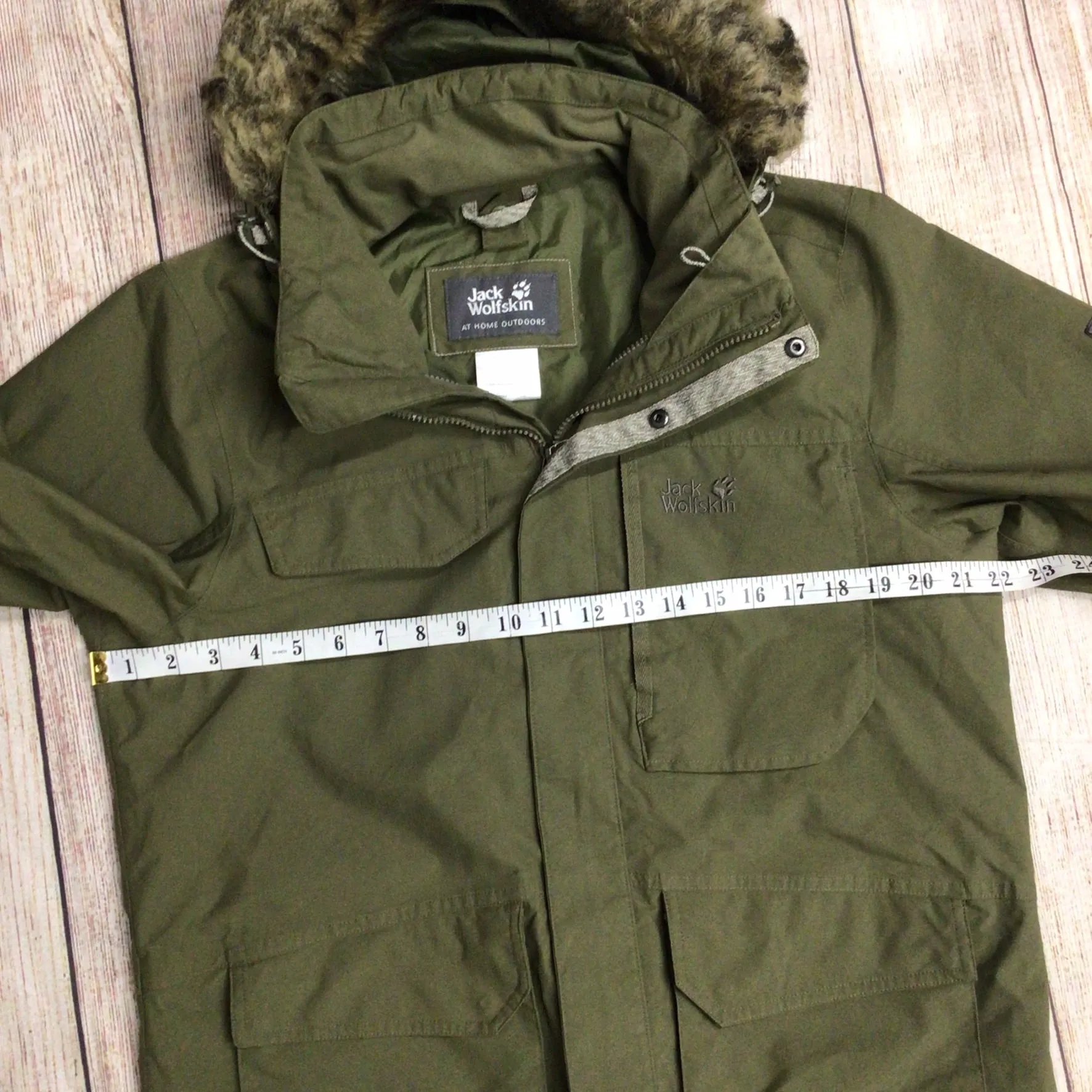 Jack Wolfskin Texapore Green 2in1 Fleece Parka Ski Jacket Size S
