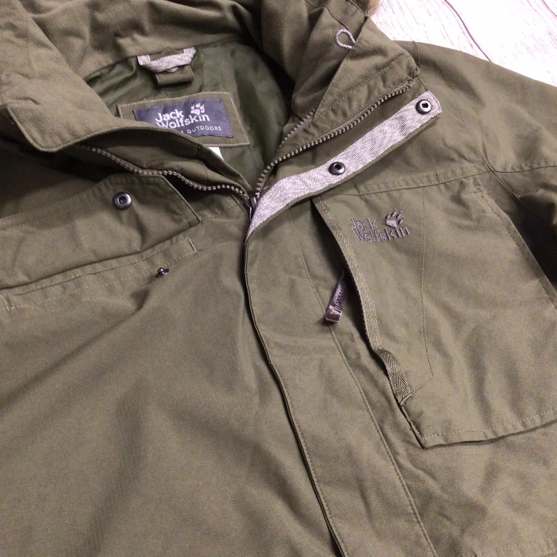 Jack Wolfskin Texapore Green 2in1 Fleece Parka Ski Jacket Size S