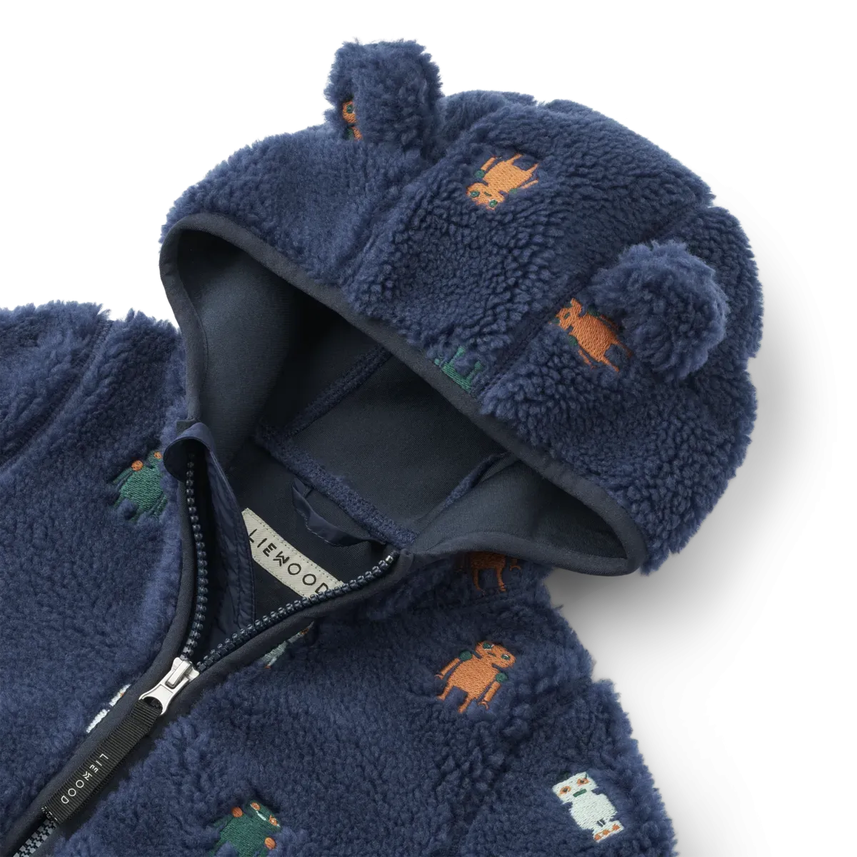Jacket - Mara W/Ears - Robots/Indigo Blue