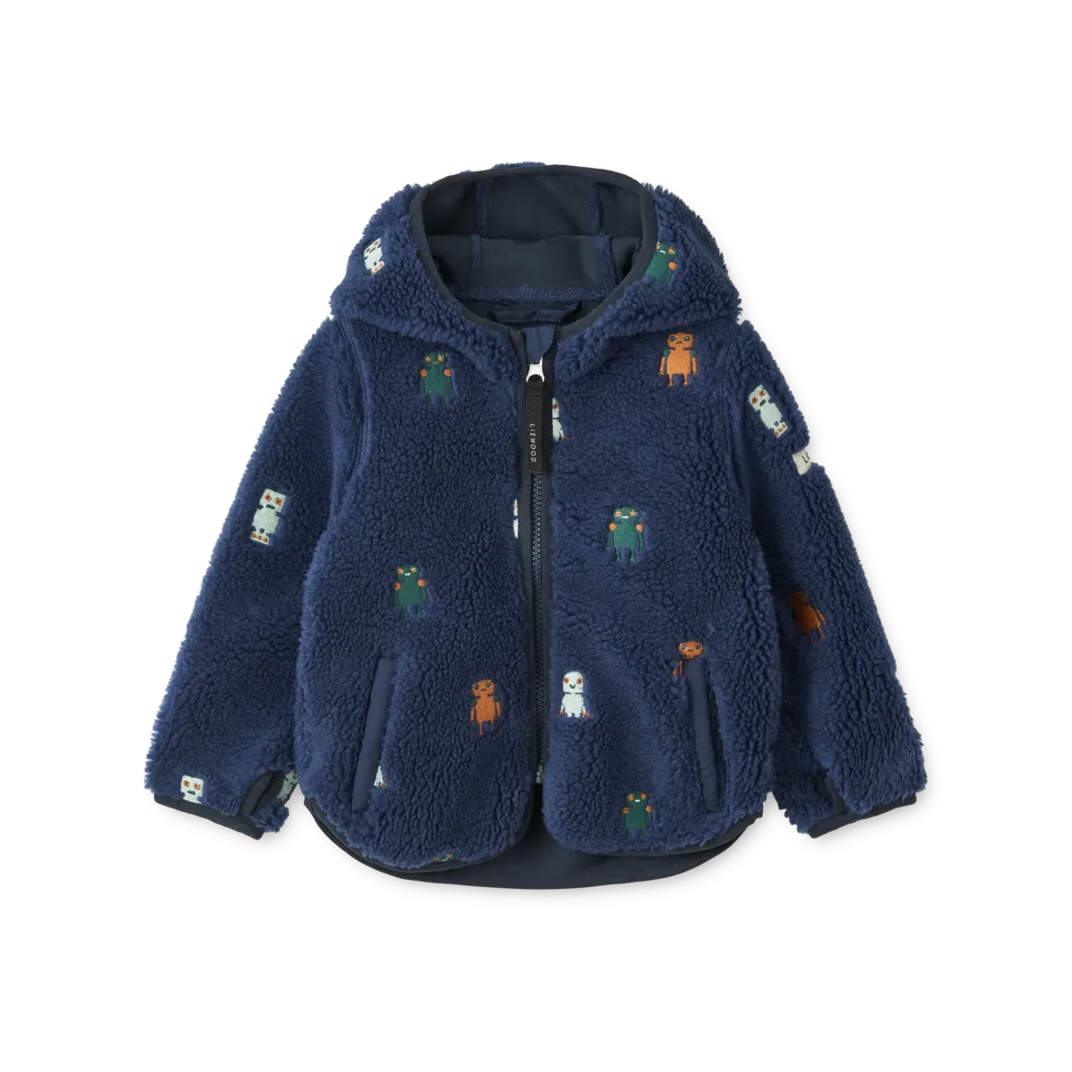 Jacket - Mara W/Ears - Robots/Indigo Blue
