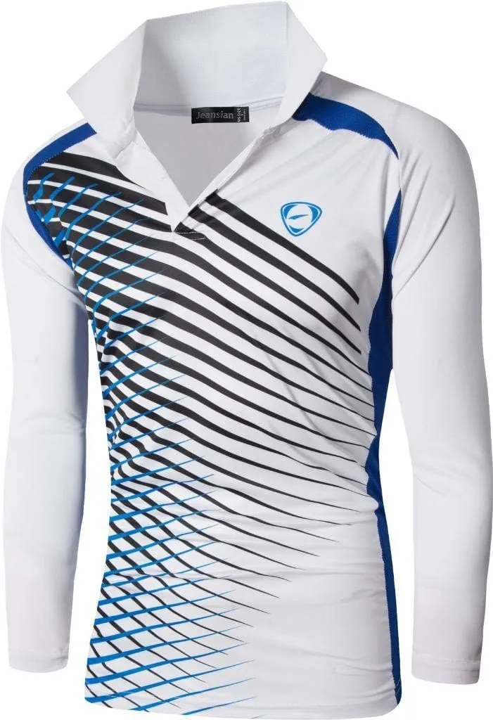 jeansian Men's Outdoor Sport Quick Dry Fit Polo T-Shirts Tee Shirt Tshirt Tops Golf Tennis Bowling LA287