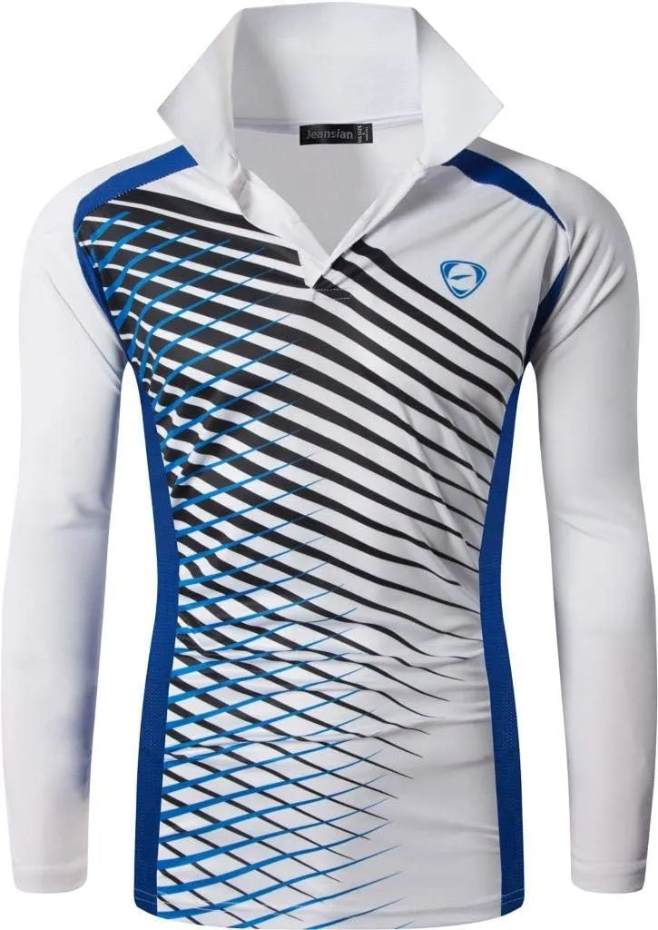 jeansian Men's Outdoor Sport Quick Dry Fit Polo T-Shirts Tee Shirt Tshirt Tops Golf Tennis Bowling LA287