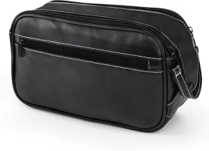JEPELUS Mens Shaving Bag, Leather Travel Toiletry Bag for Men, Large Waterproof Bathroom Bags for Traveling, Travel Size Toiletries Cosmetic Bags Traveling Essentials