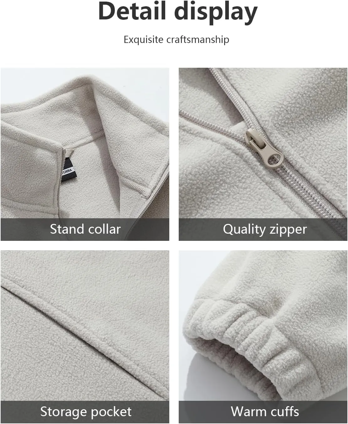 KAIDER Women's Plus Size Polar Fleece Jacket Lightweight Full Zip Soft Polar Classic Outdoor Recreation Jacket