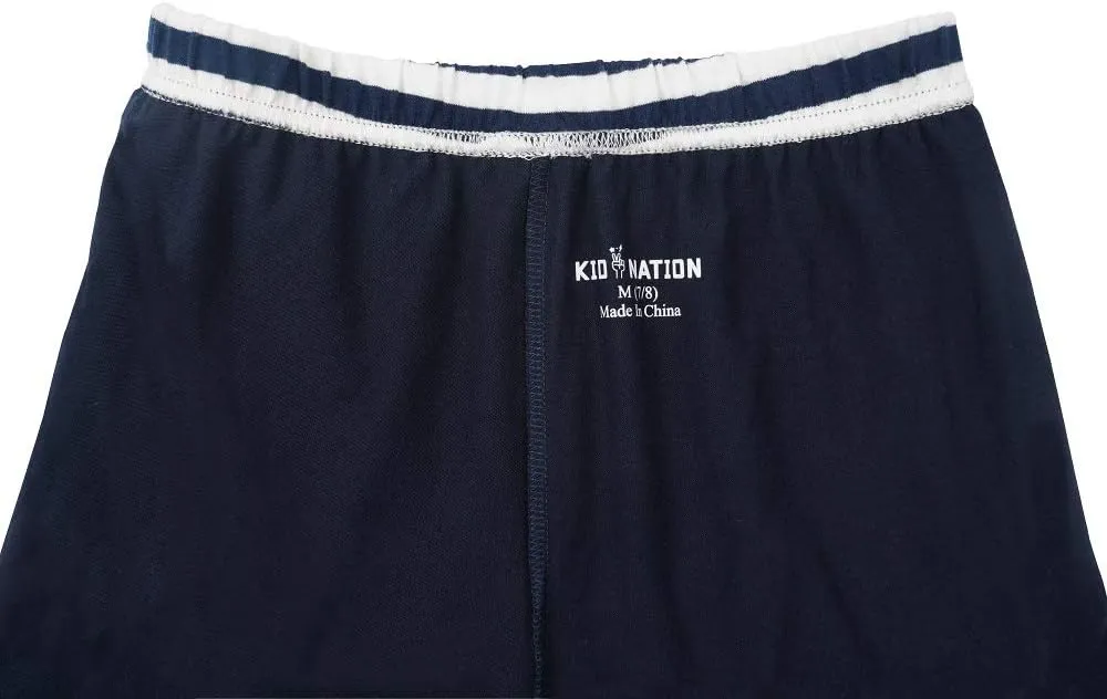 Kid Nation Girls Cotton Short Skirt Active Skirts with Shorts Casual Ruffles Skirt with Elastic Waist 4-12 Years