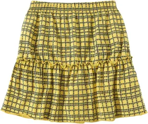 Kid Nation Girls Cotton Short Skirt Active Skirts with Shorts Casual Ruffles Skirt with Elastic Waist 4-12 Years