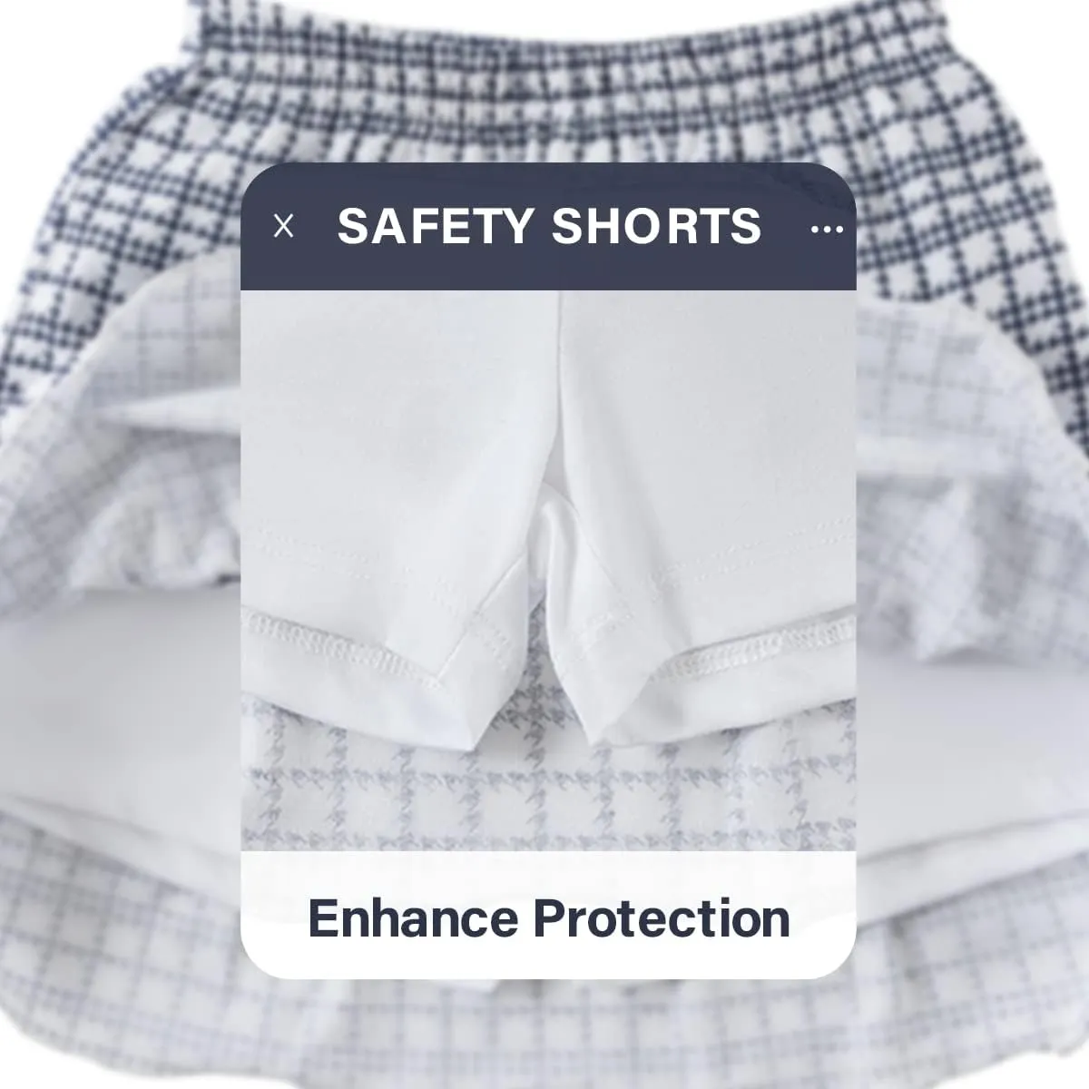 Kid Nation Girls Cotton Short Skirt Active Skirts with Shorts Casual Ruffles Skirt with Elastic Waist 4-12 Years