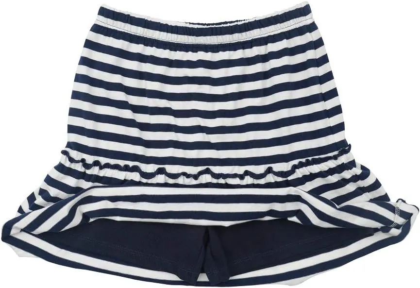 Kid Nation Girls Cotton Short Skirt Active Skirts with Shorts Casual Ruffles Skirt with Elastic Waist 4-12 Years