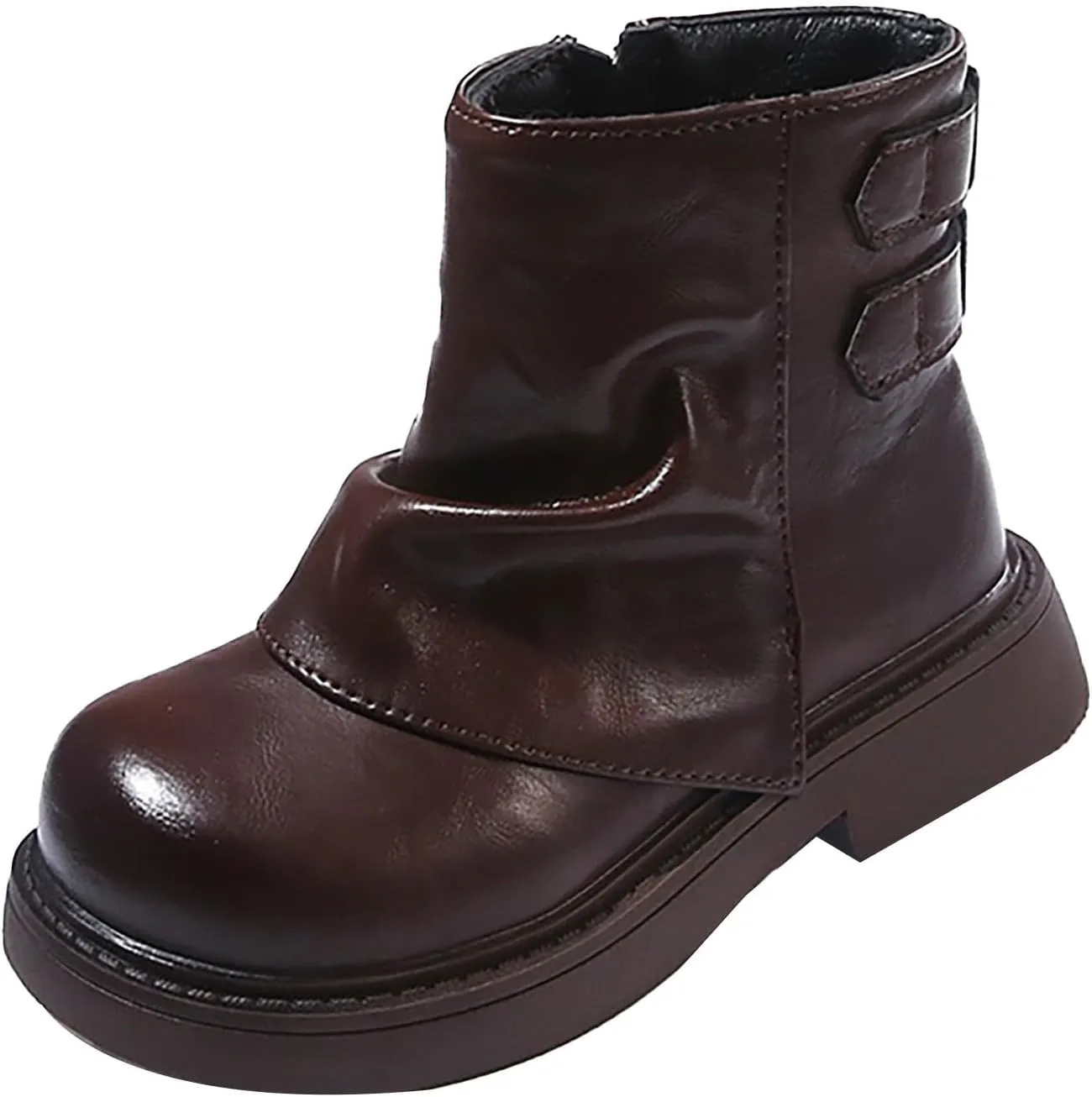 Kids Girls Boys Short Ankle Boots Little Kid aterproof Outdoor Booties Leather Cozy Lightweight Rain Boots Toddler