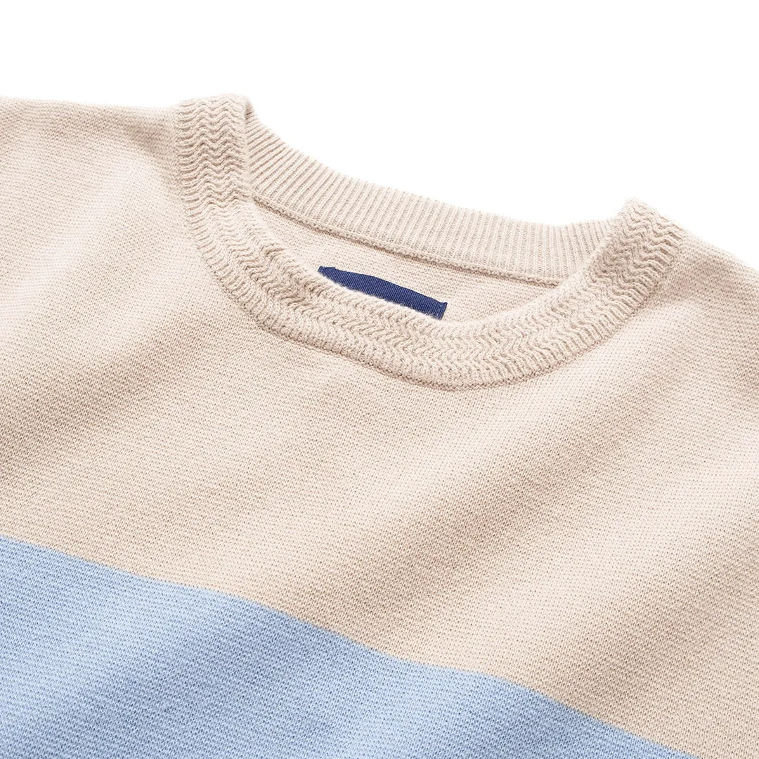 (KN055) Colorblock Knit Pullover
