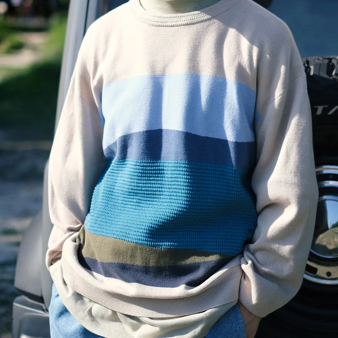 (KN055) Colorblock Knit Pullover