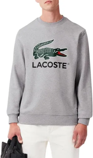 Lacoste Men's Crocodile Print Crew Neck Sweatshirt