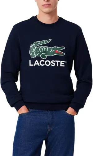 Lacoste Men's Crocodile Print Crew Neck Sweatshirt