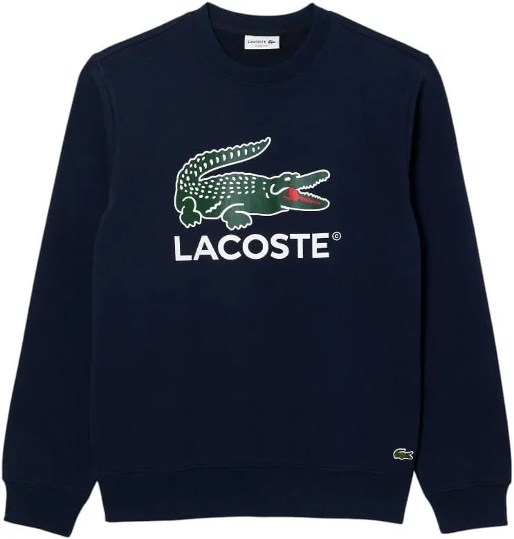 Lacoste Men's Crocodile Print Crew Neck Sweatshirt