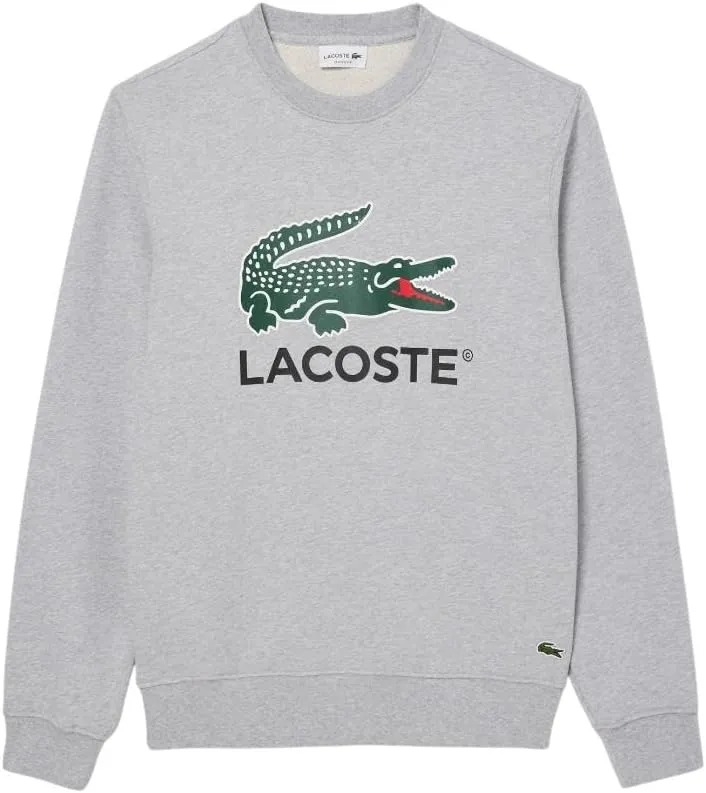 Lacoste Men's Crocodile Print Crew Neck Sweatshirt