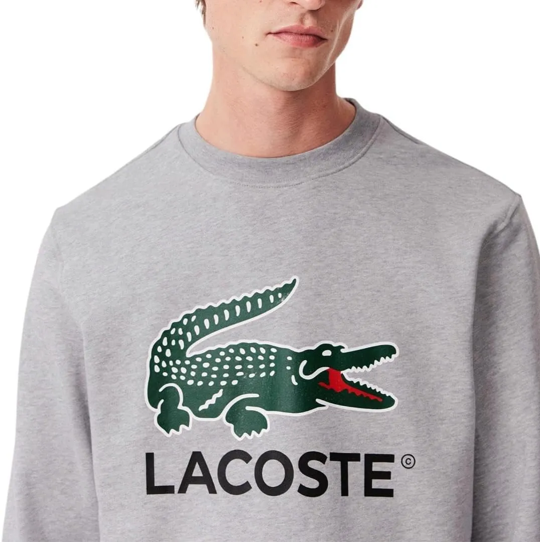 Lacoste Men's Crocodile Print Crew Neck Sweatshirt