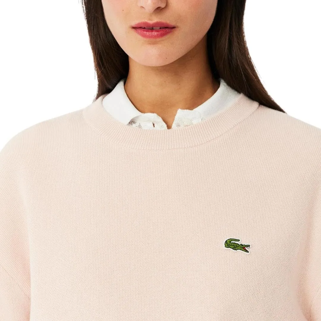 Lacoste Women's Crewneck Cotton Pullover Sweater
