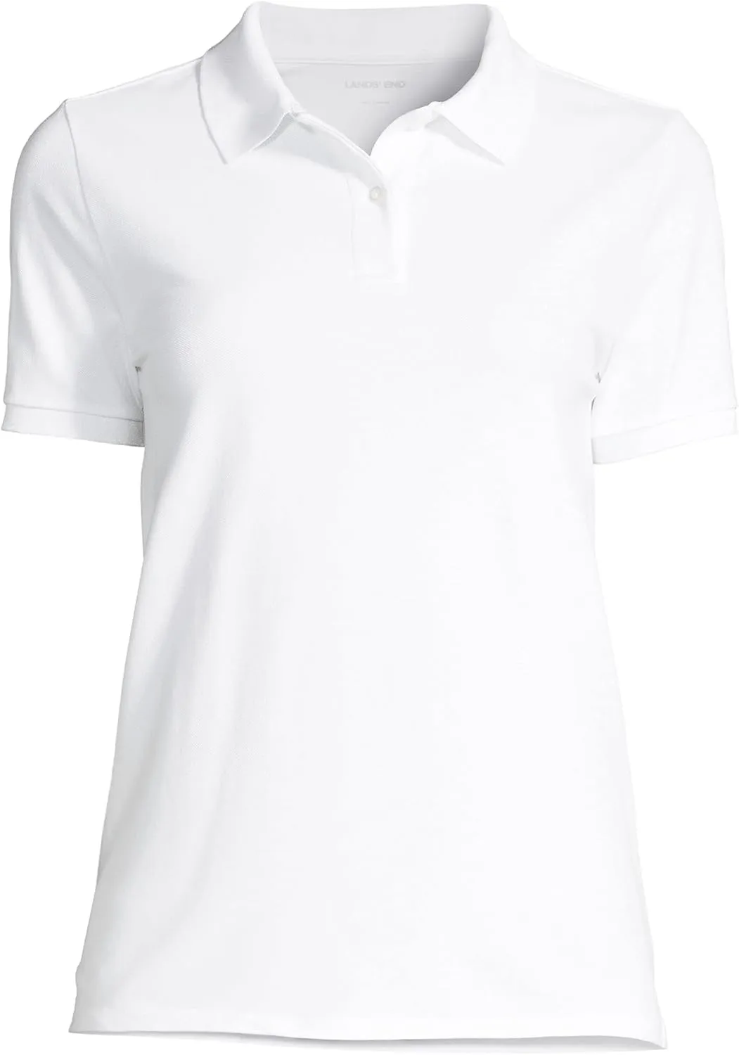 Lands' End Women's Mesh Cotton Short Sleeve Polo Shirt