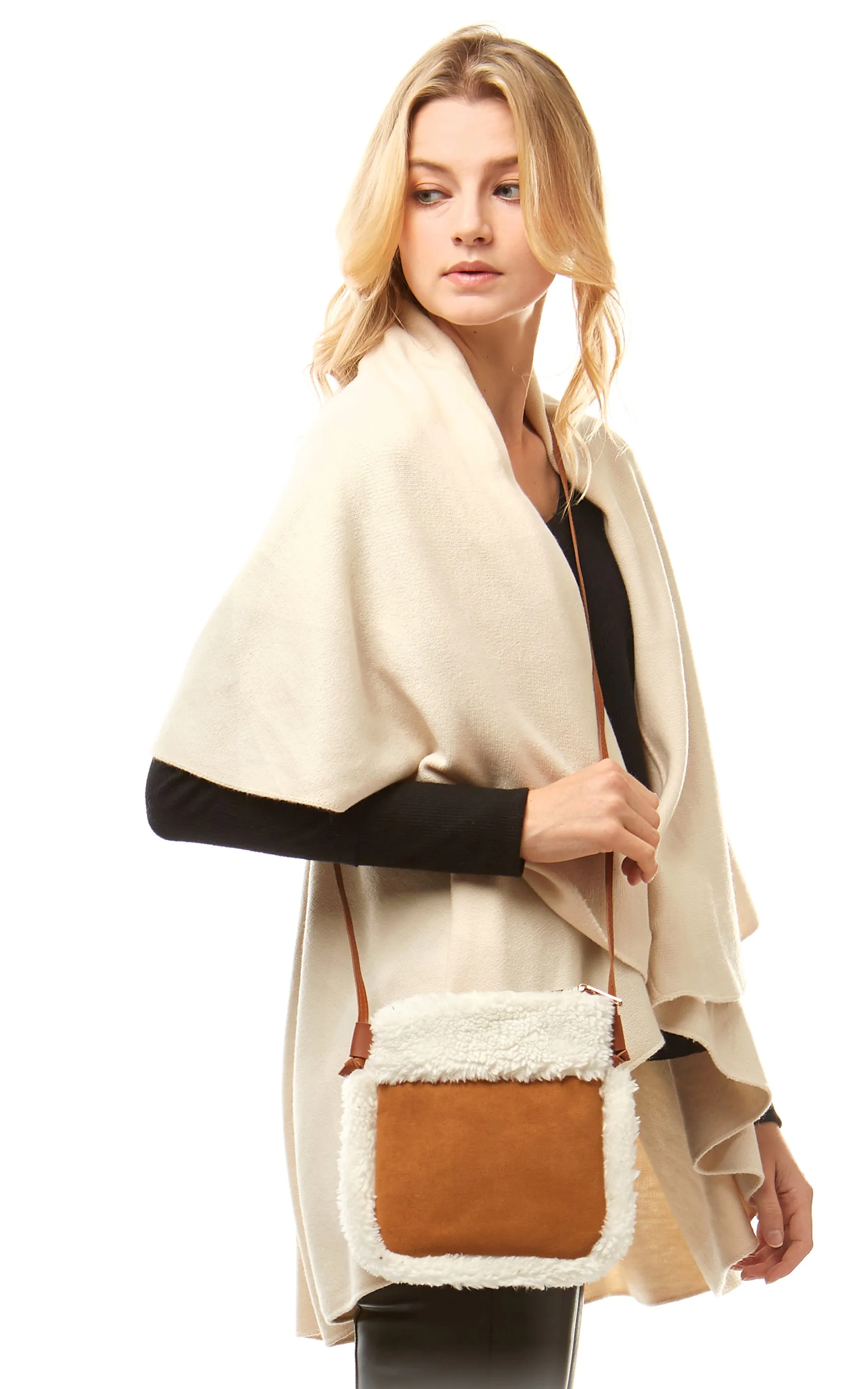 LOA250 Sherpa Fleece Crossbody Bag