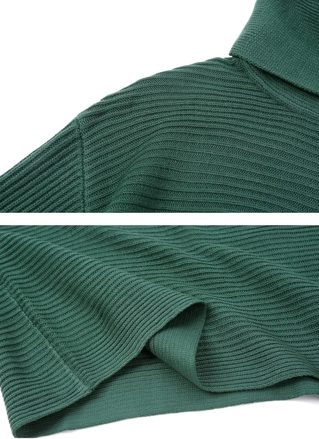 loveimgs Women's 2 Piece Outfits Ribbed Knit Long Sleeve Turtleneck Midi Pencil Skirt Set Casual Two Piece Dress