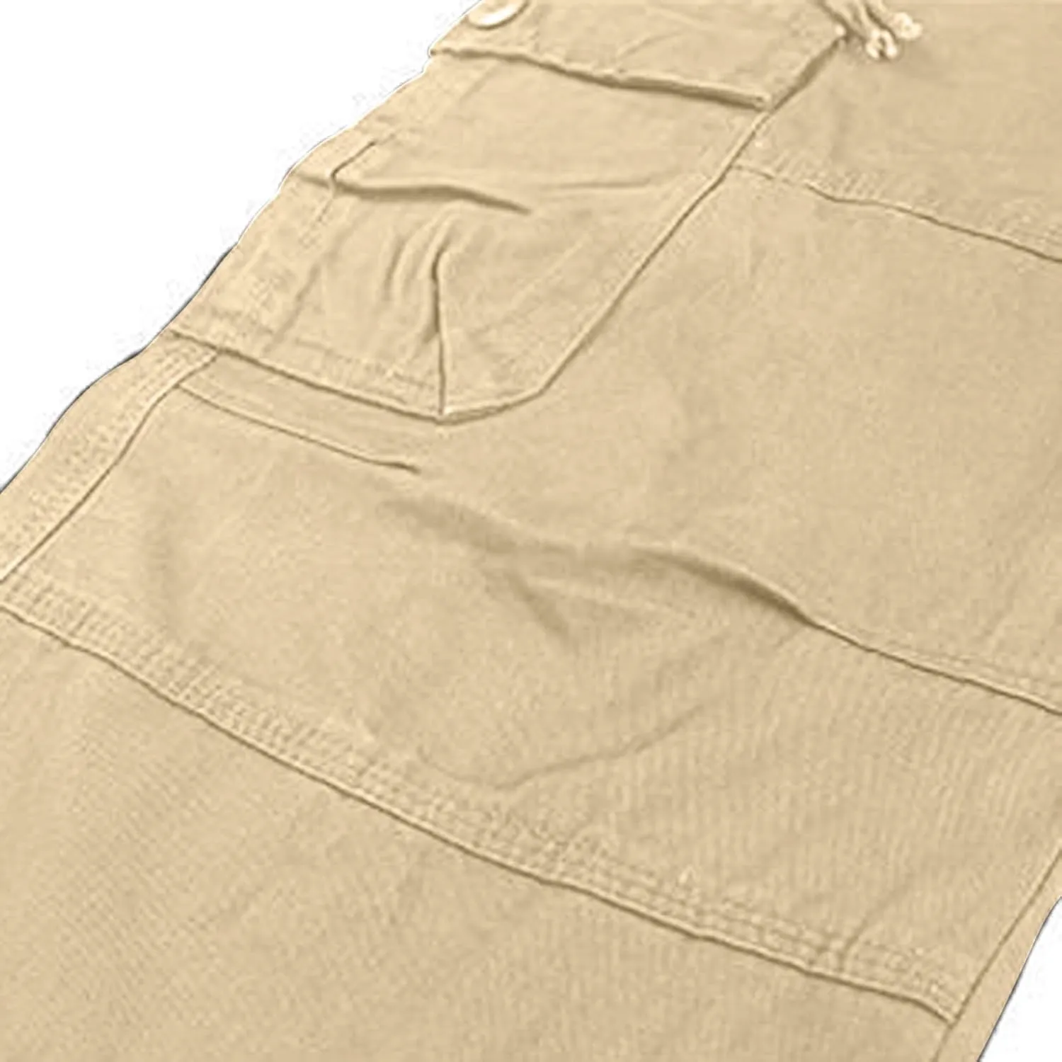 Men Casual Pant Straight Leg Elastic Waist Pants Cotton Work Pants Baggy Large Size Cargo Pants for Men with Pockets
