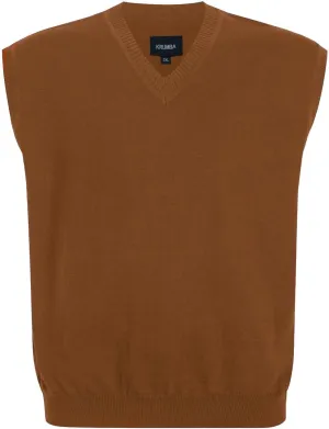 Men Oversized Sweater Vest: Plus Size Big Tall V Neck Cotton Pullover