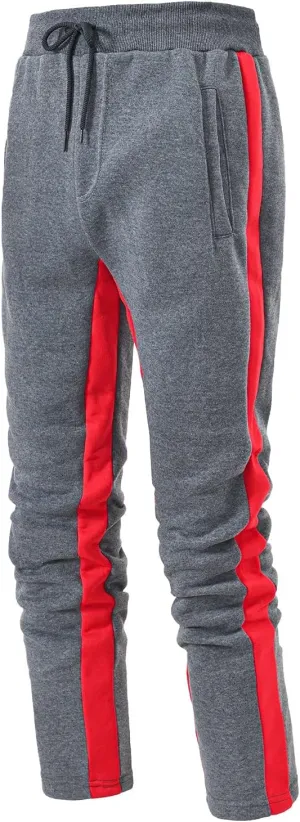 Mens Autumn Trousers Casual Men's Fleece Sweatpants Men's Slim-Fit Casual Stretch Chino Pant Casual Jogger Work Pants