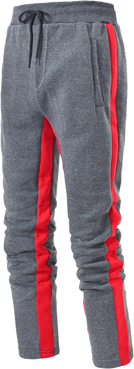 Mens Autumn Trousers Casual Men's Fleece Sweatpants Men's Slim-Fit Casual Stretch Chino Pant Casual Jogger Work Pants