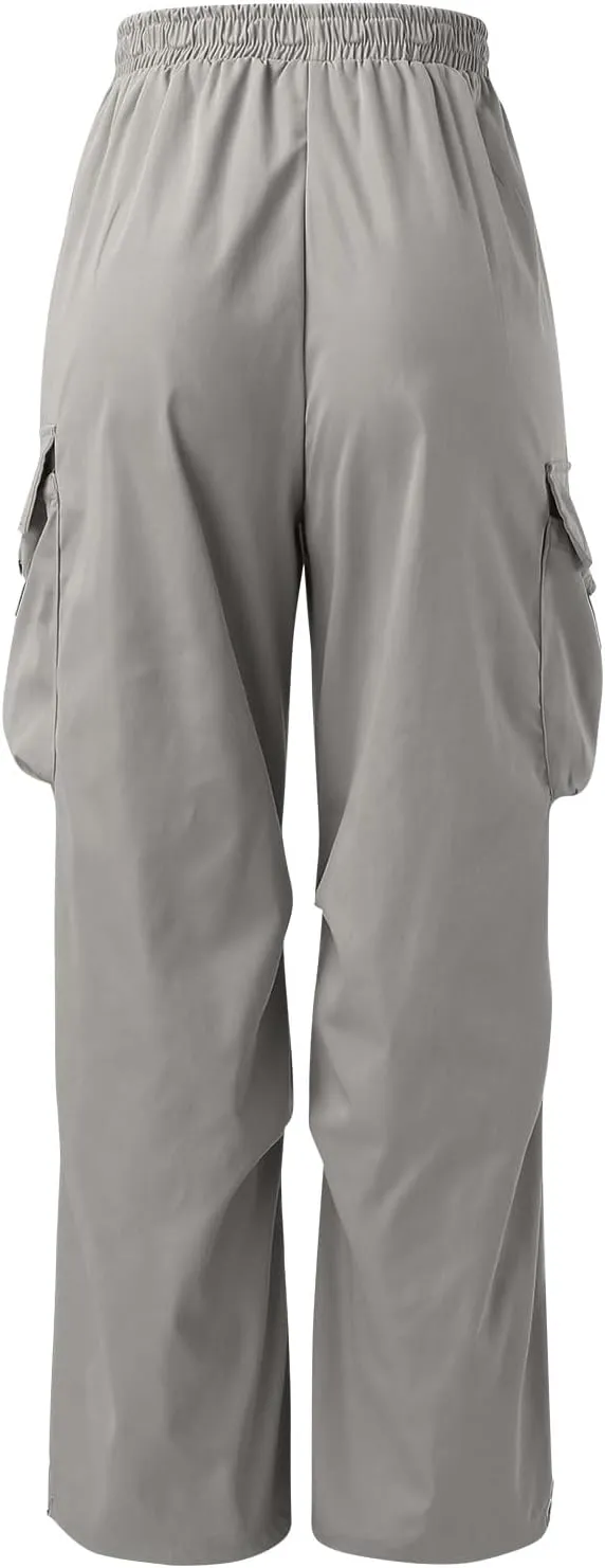 Mens Cargo Pant Elastic Waist Work Pant Multi Pockets Casual Stretchy Outdoor Pants