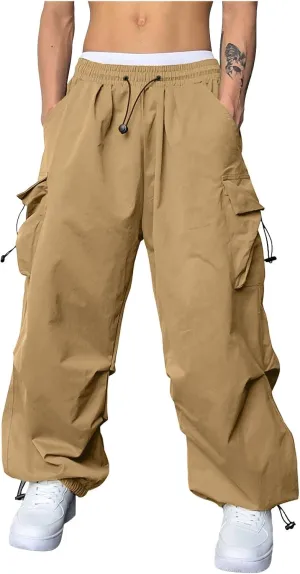 Men's Cargo Pants Casual Stretch Elasticated Waist Pant Combat Work Pant with Pockets