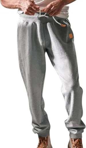 Mens Casual Cotton Sweatpants Stretch Elastic Waist Joggers Athletic Gym Pants Hiking Hunting Work Trousers