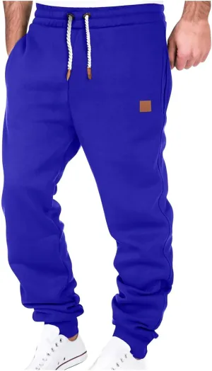 Men's Casual Joggers Pants Drawstring Chino Cargo Pants Hiking Outdoor Twill Track Fitness Sweatpants with Pockets