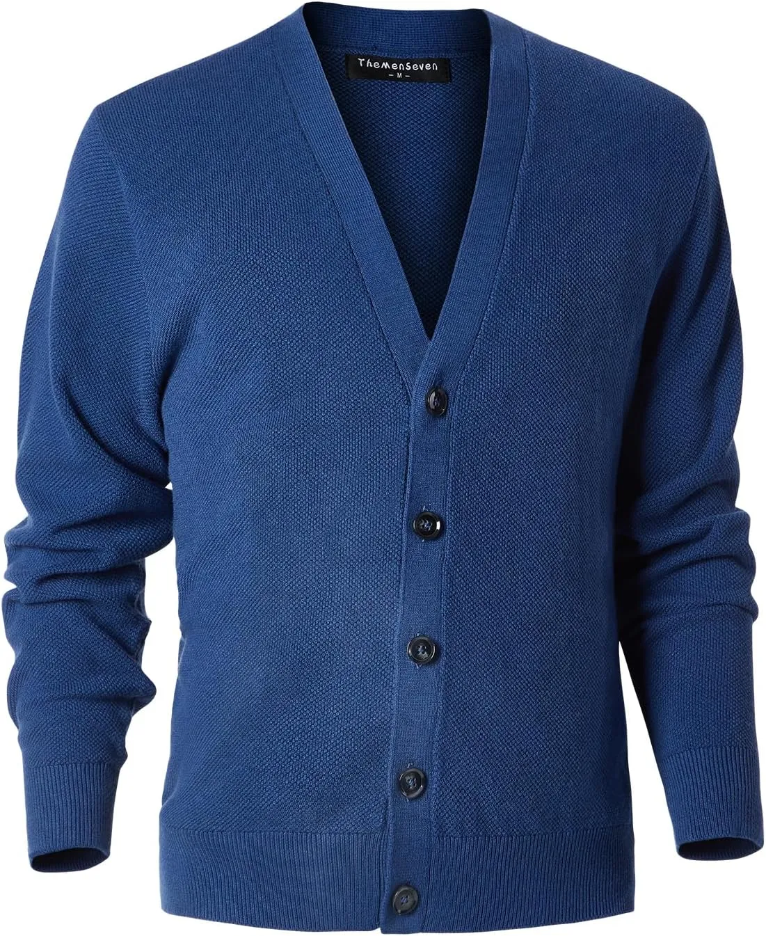 Mens Casual Slim Fit Vneck Long Sleeve Button Down Cardigan Sweater