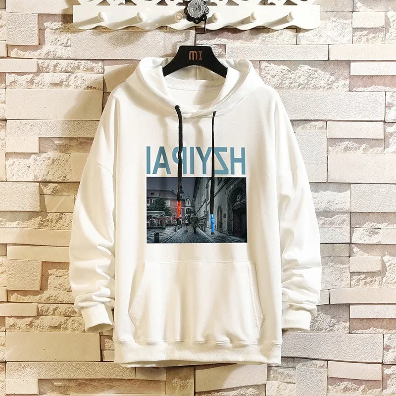 Men's Casual Thicken Printed Hoodie