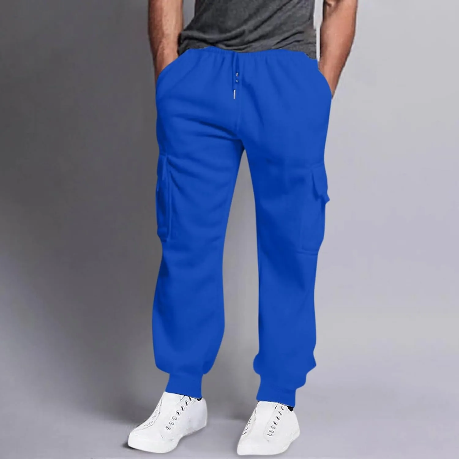 Men's Cotton Casual Cargo Work Pants Cotton Cargo Pants Gym Sweatpants Hiking Tactical Pants with Multi Pockets