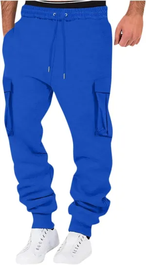 Men's Cotton Casual Cargo Work Pants Cotton Cargo Pants Gym Sweatpants Hiking Tactical Pants with Multi Pockets