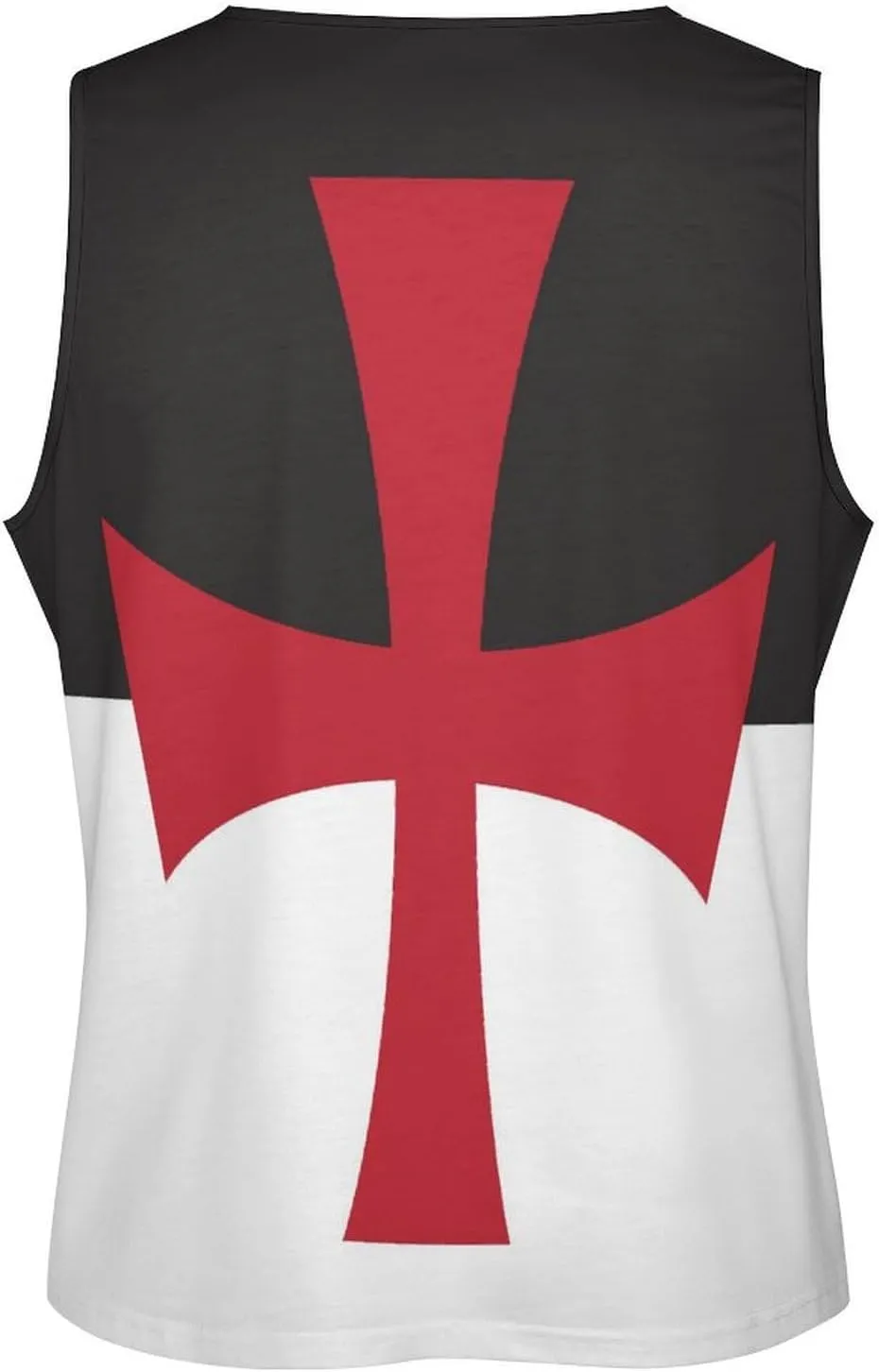 Men's Crusaders Knights Templar Flag Workout Tank Top Gym Muscle Quick Dry Tee Fitness Sleeveless T Shirt